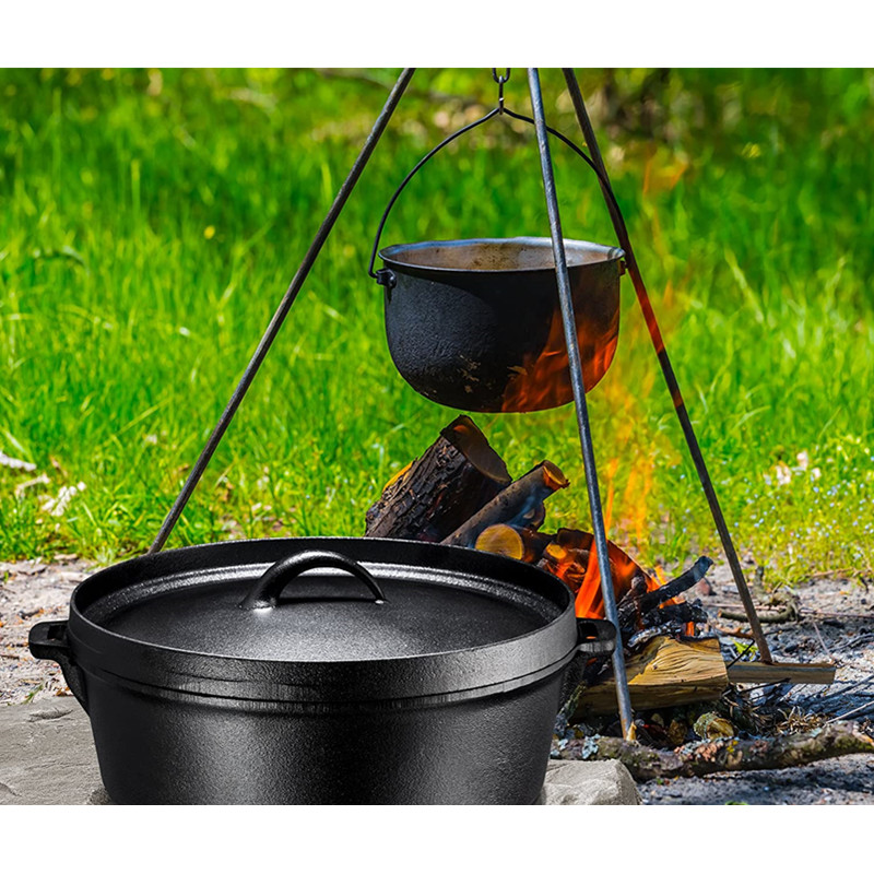Buy Wholesale China Best Cast Iron Campfire Cookware Pizza Pan Dutch Oven  Bread Maker Grill Plate & Cookware at USD 40